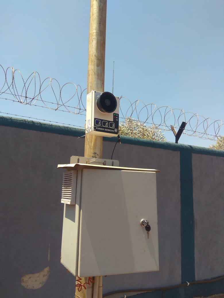 Perimeter Alert Siren - Outdoor perimeter siren with 120dB output for maximum alert coverage in open areas.