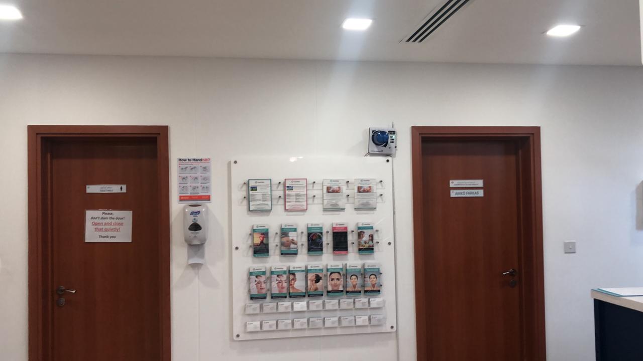 Dispensary Alert Device - Alert notification device installed in medical dispensary for queue management and patient calling.