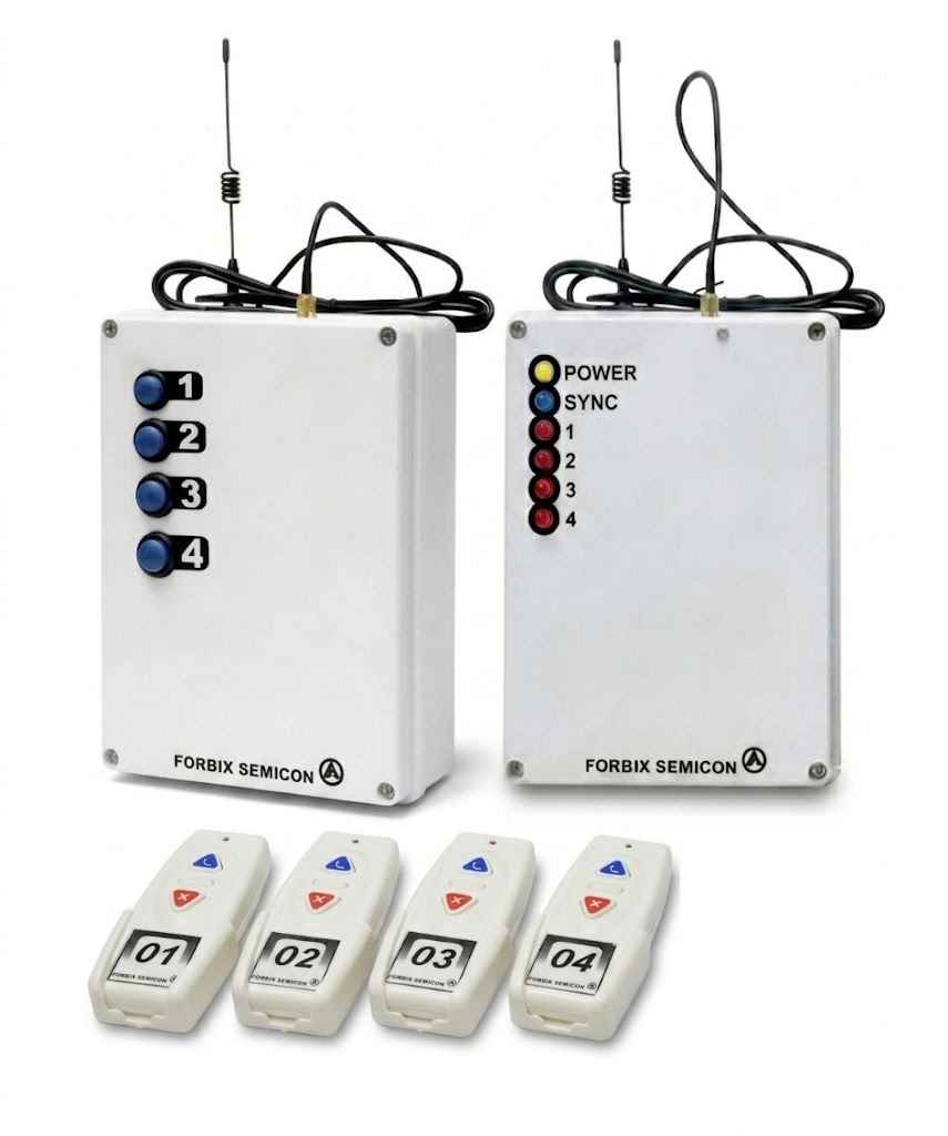 FORBIX SEMICON long range RF transmitter, receiver, and remote controllers